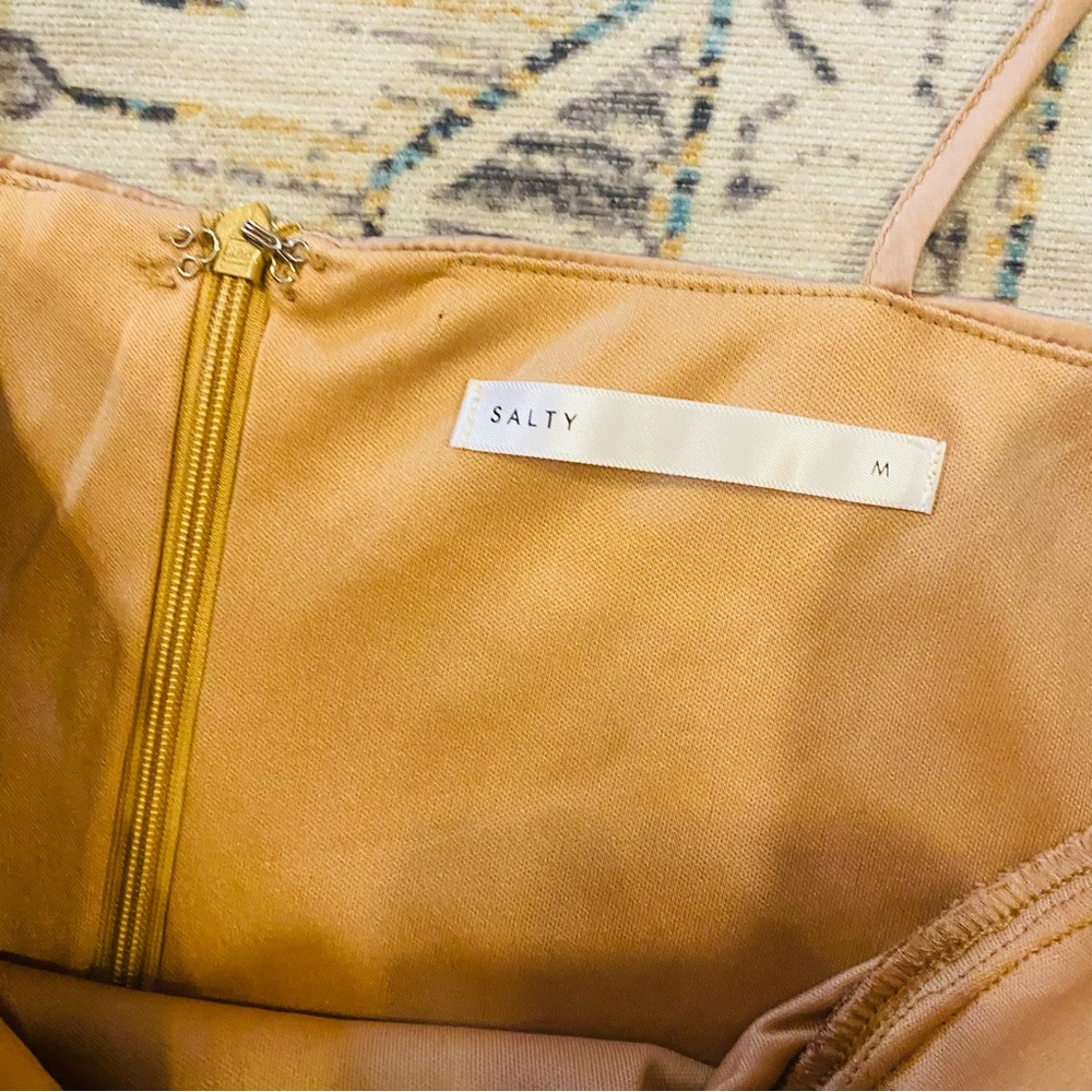 ⭐️ SALTY Tan Satin Corset Mini Dress - Picture 4 of 5